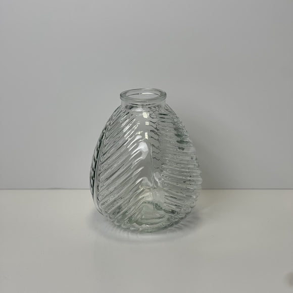 Clear Leaf Vase