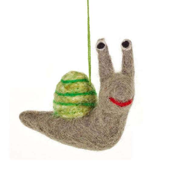 Handmade Felt Snail Decoration