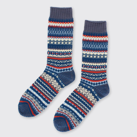 Men's Fairisle Socks - Blue