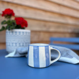 Handmade Washed Stripe Koko Mug in Ink