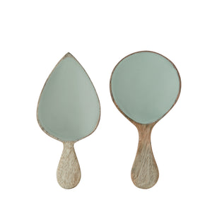 Light Green Mango Wood Serving Set