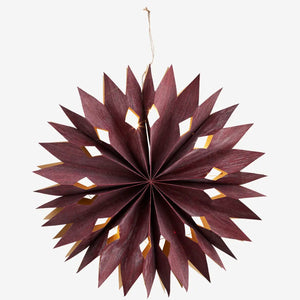 LED Paper Star in Wine 50cm