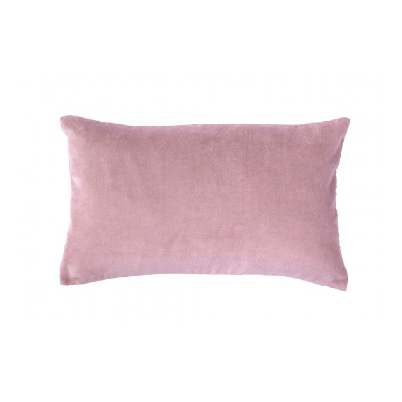 Velvet Rectangle Cushion Rose Pink